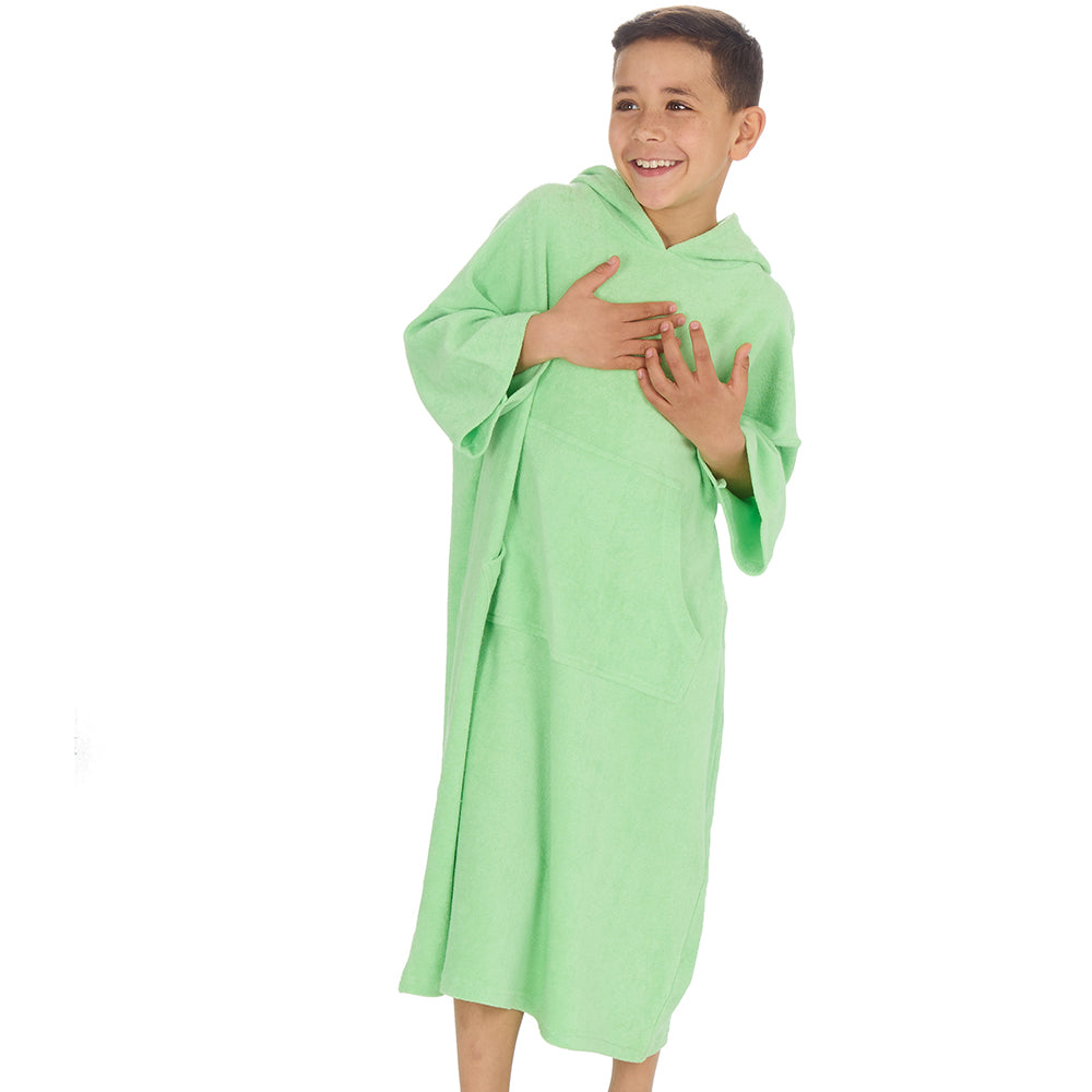 Kids Green Towel Poncho