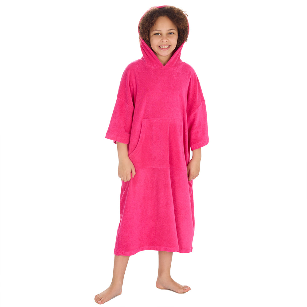 Kids Pink Towel Poncho