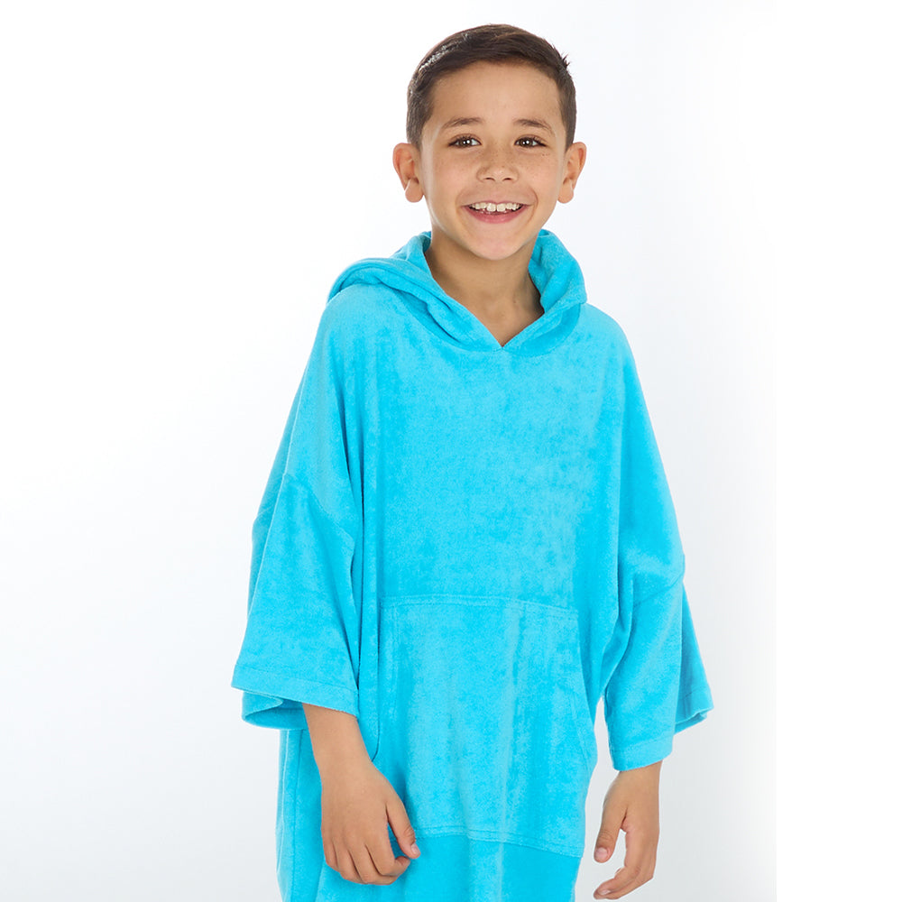 Kids Aqua Towel Poncho