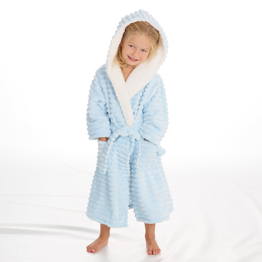 Infant Girls Sky Jacquard Dressing Gown