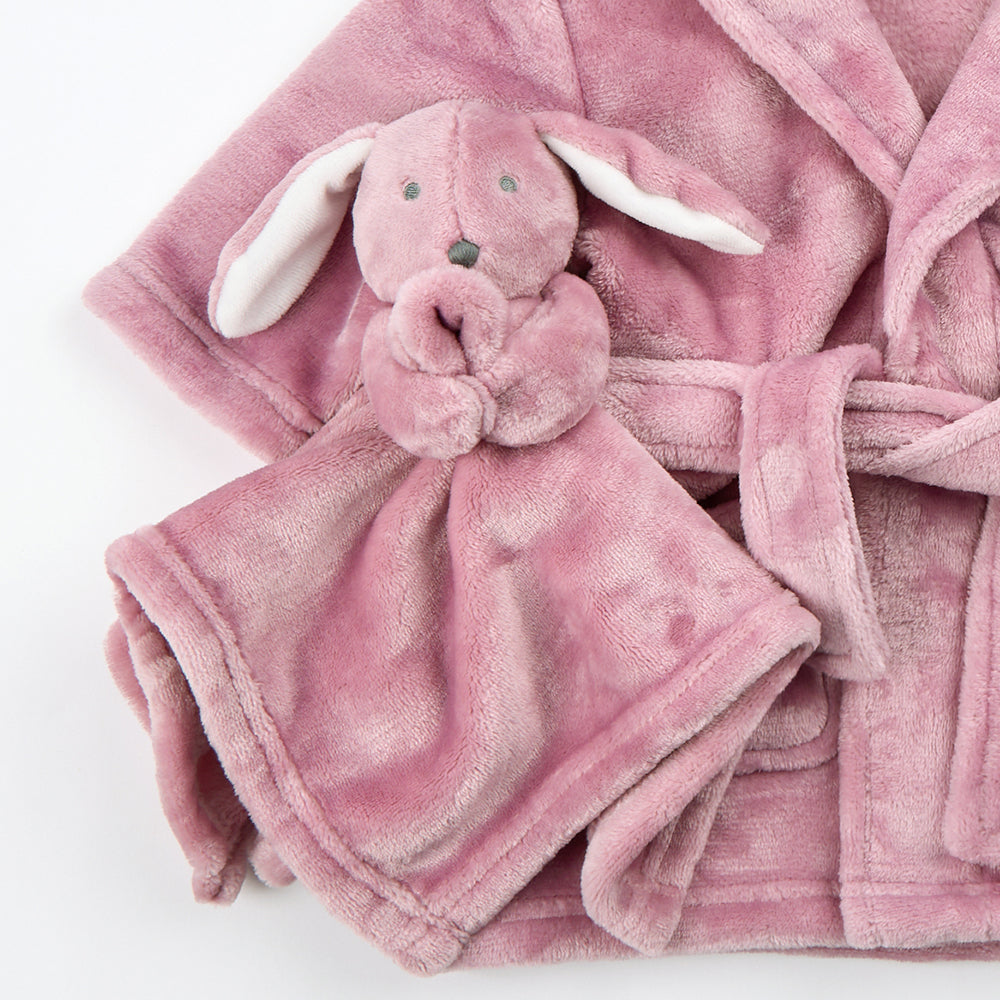 Baby Toddler Dusky Pink Bunny Comforter 