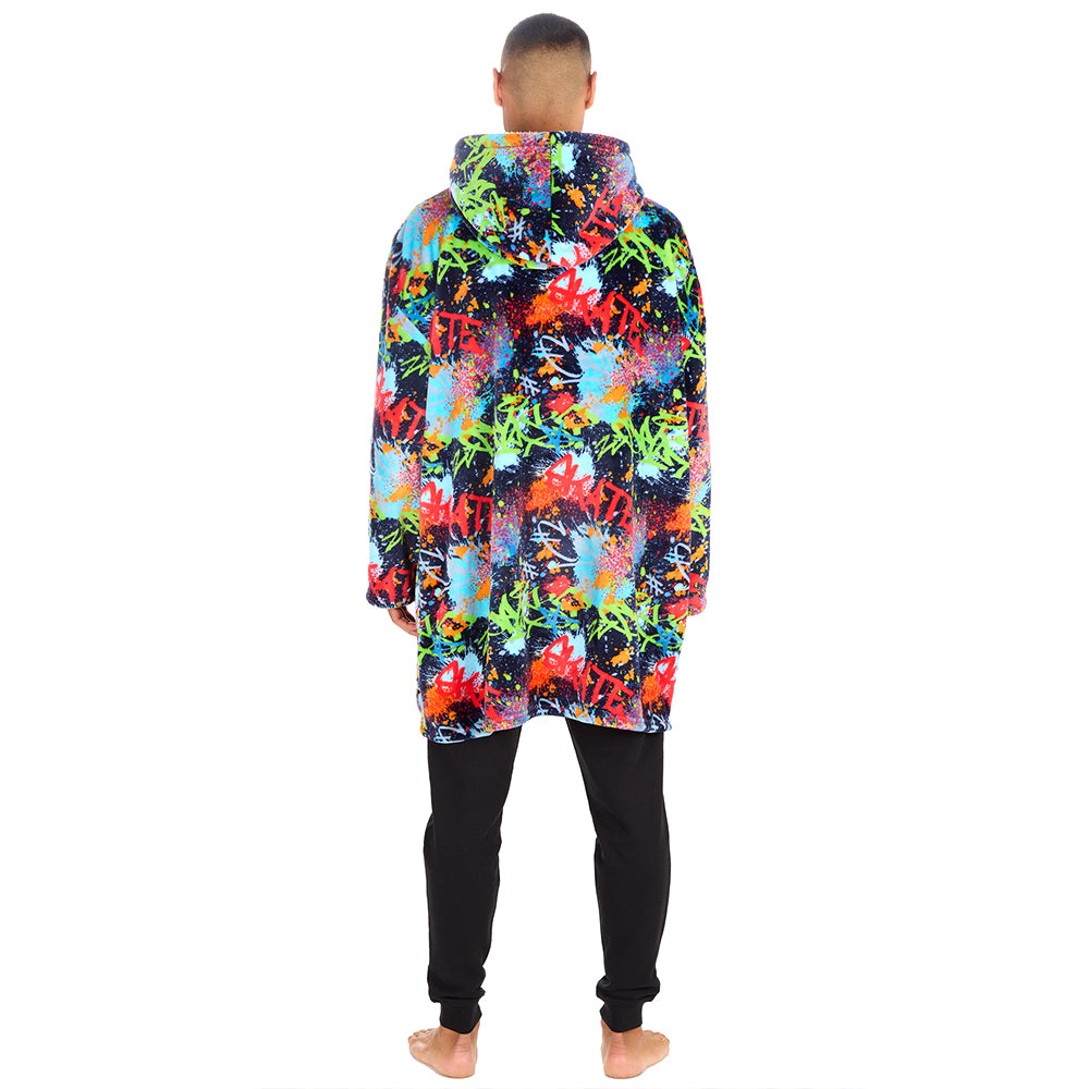 Mens Graffiti Blanket Hoodie