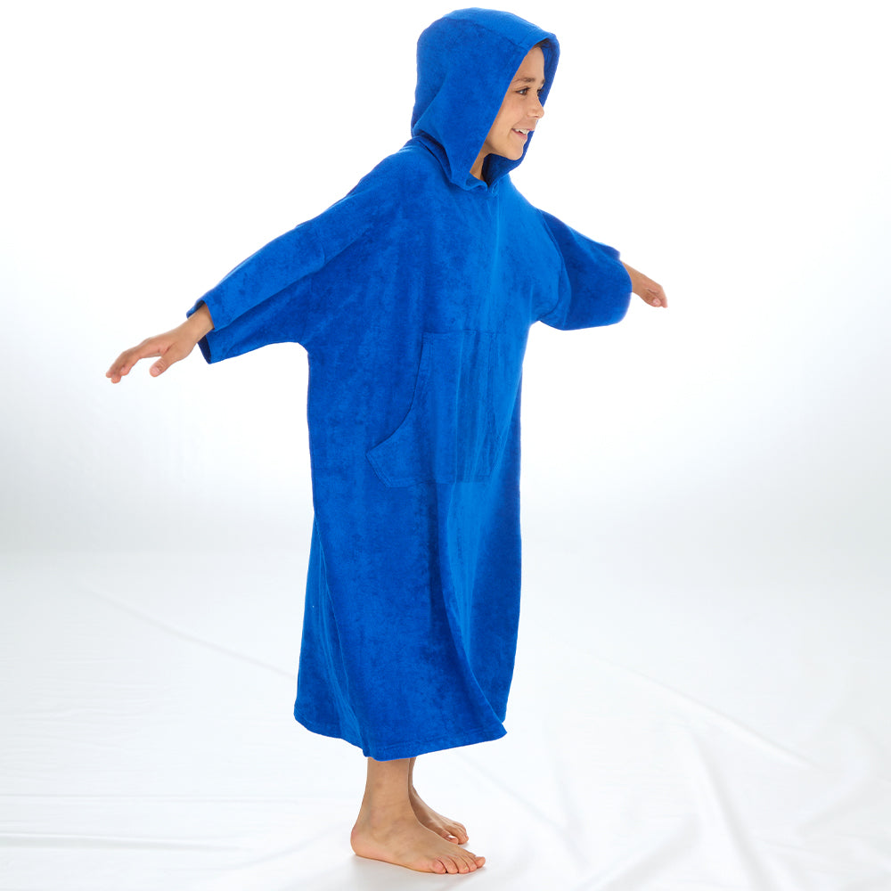 Kids Blue Towel Poncho