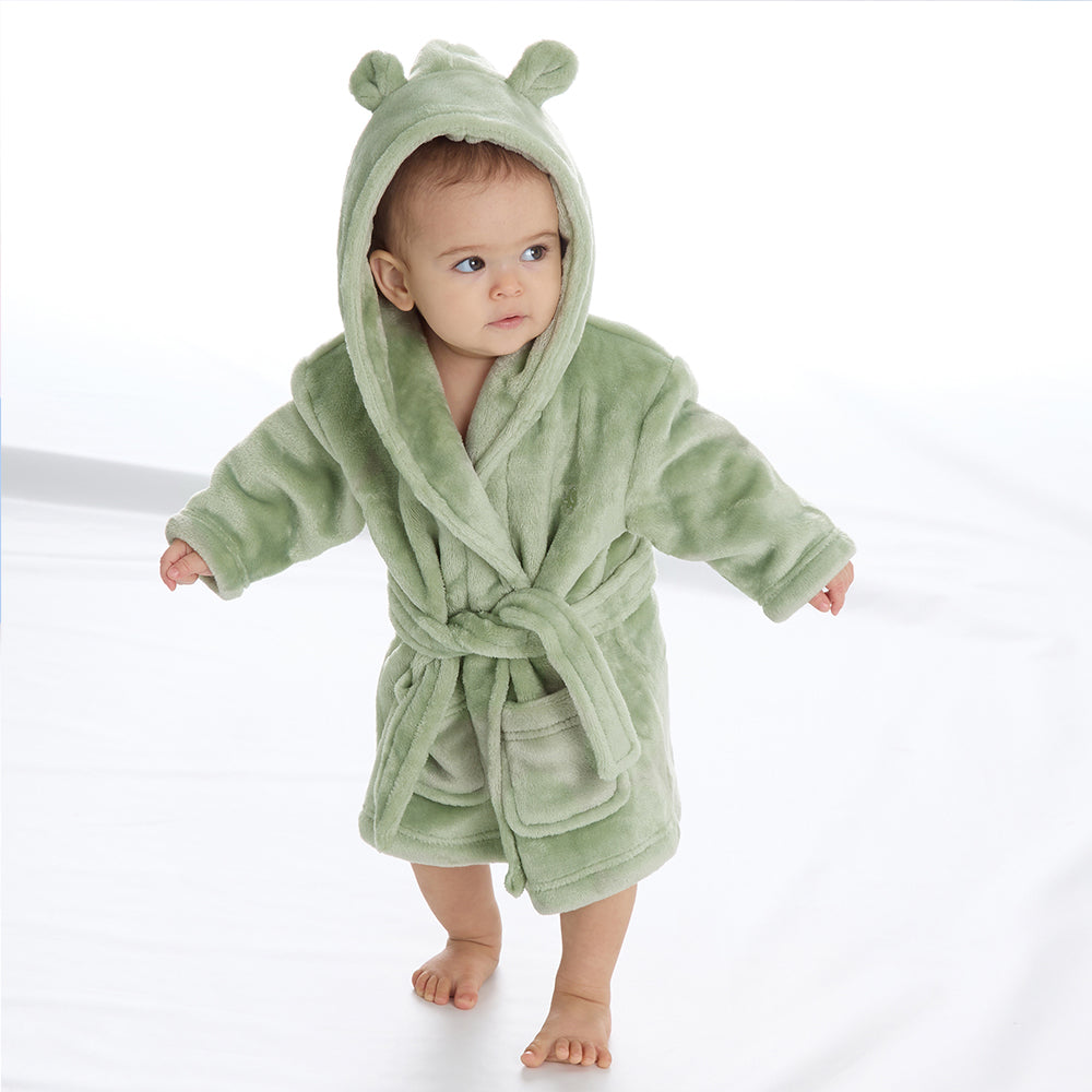 Baby Sage Bear Ears Dressing Gown