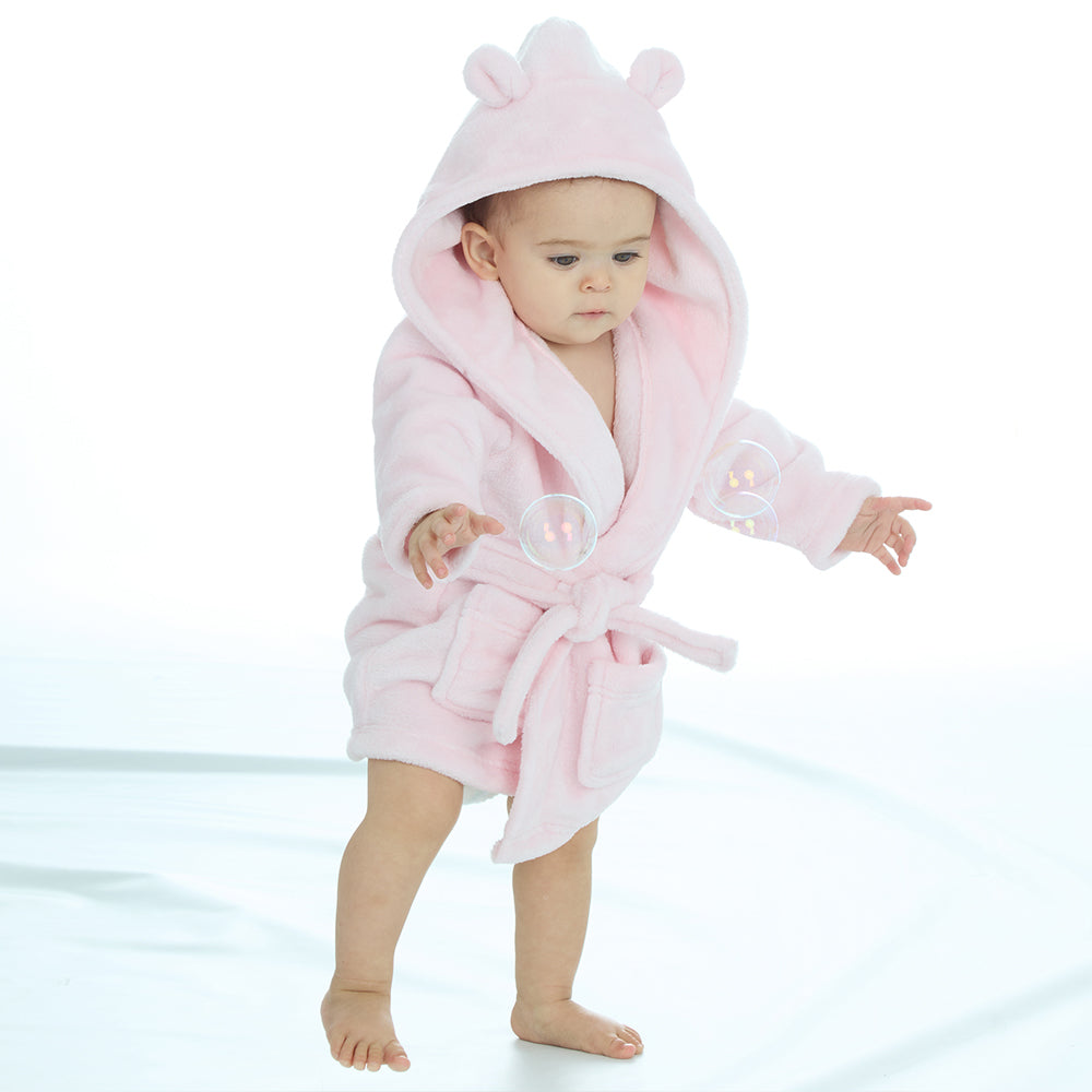 Baby Pink Bear Ears Dressing Gown