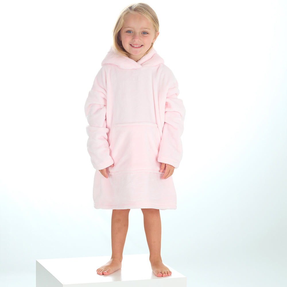 Infant Kids Pink Mini Fleece Blanket Hoodie 