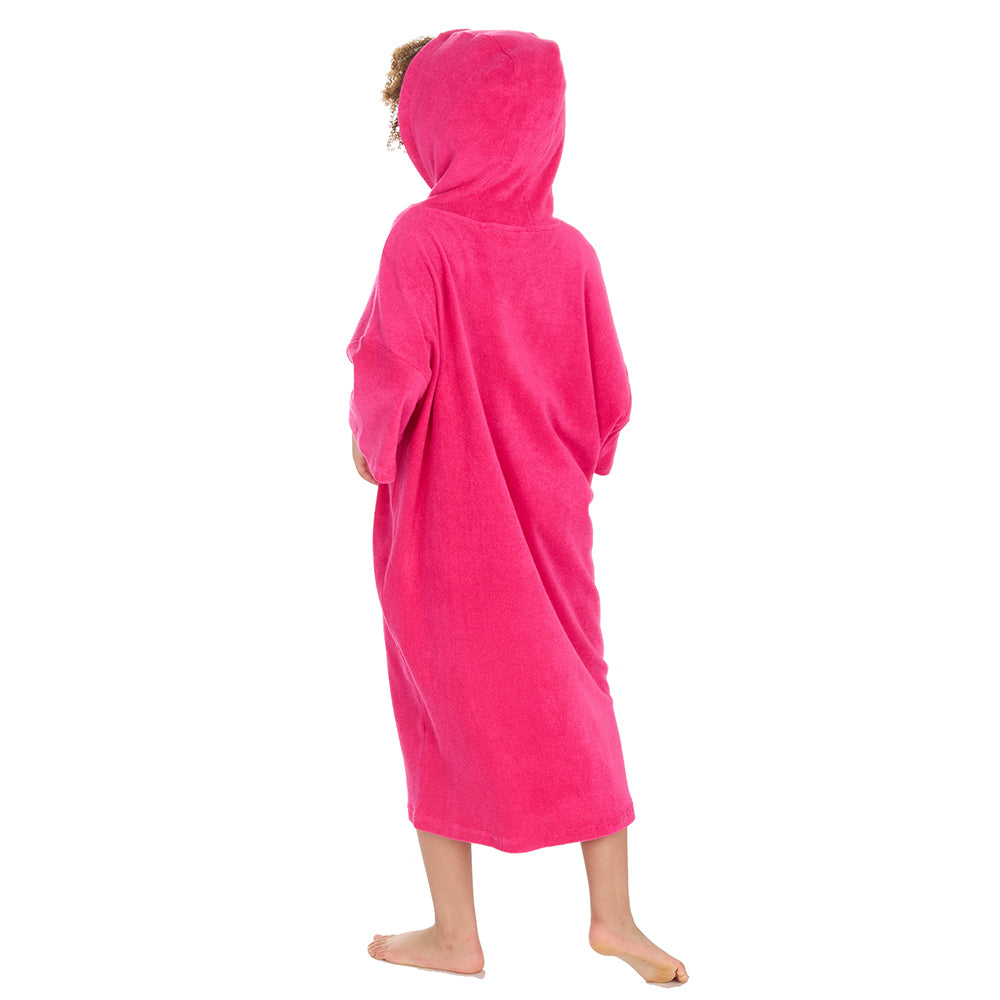 Kids Pink Towel Poncho