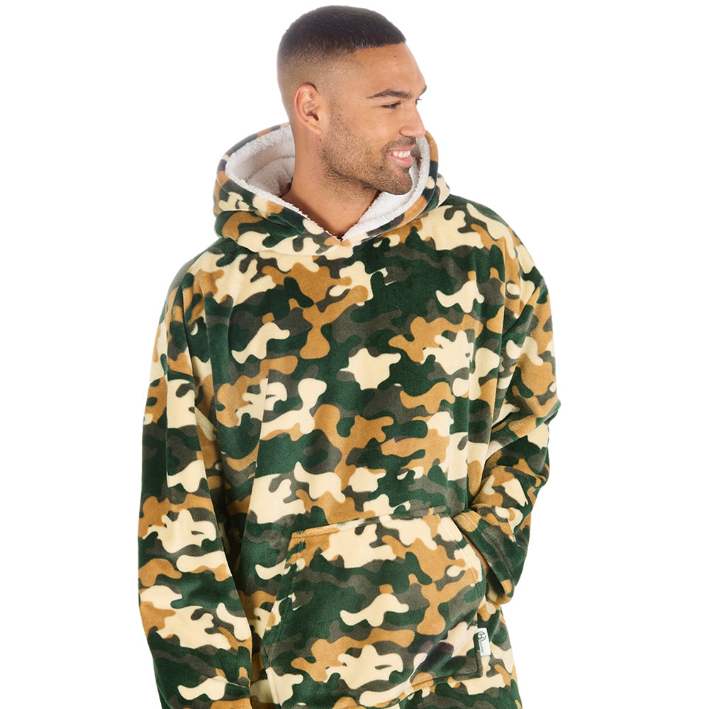 Mens Camouflage Blanket Hoodie