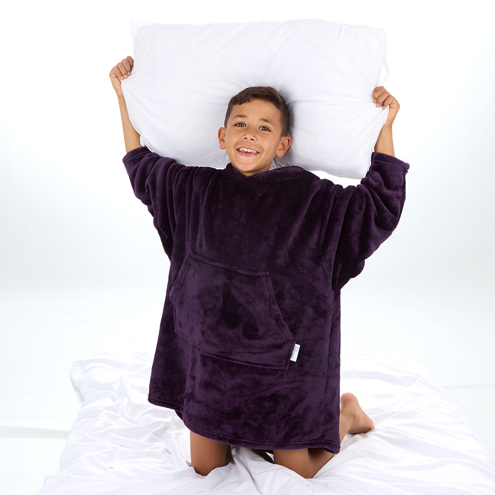 Boys Shimmer Plum Blanket Hoodie