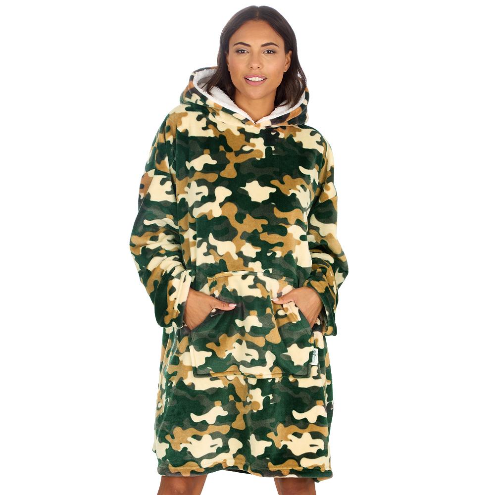 Ladies Camouflage Blanket Hoodie