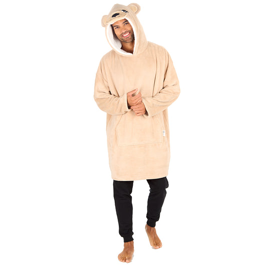 Mens Teddy Bear Blanket Hoodie