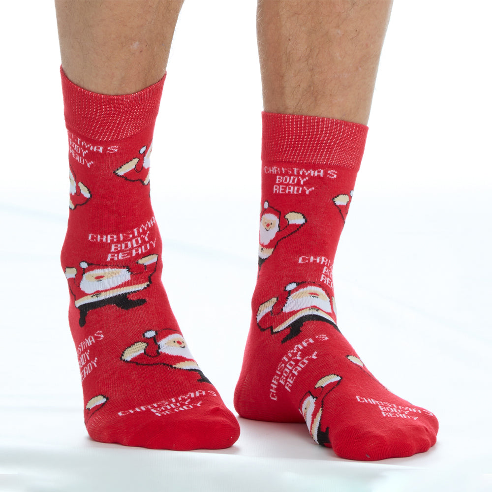 Mens Christmas Funny Santa Claus Cotton Socks