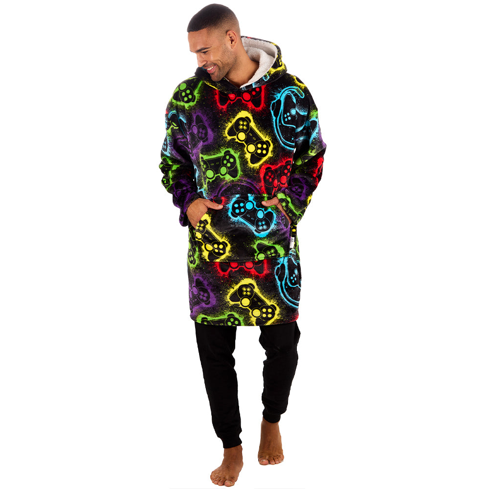 Mens Gaming Blanket Hoodie