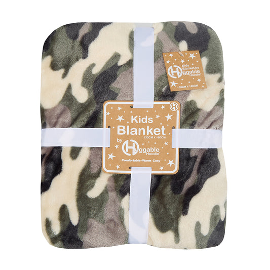 Boys Khaki Camouflage Blanket