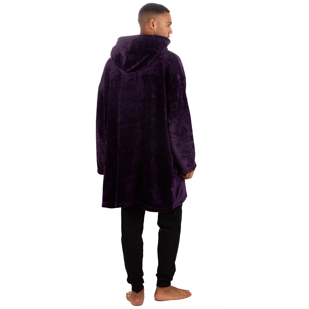 Mens Shimmer Plum Blanket Hoodie