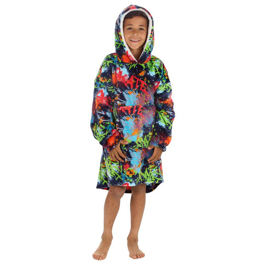 Boys Skater Graffiti Blanket Hoodie