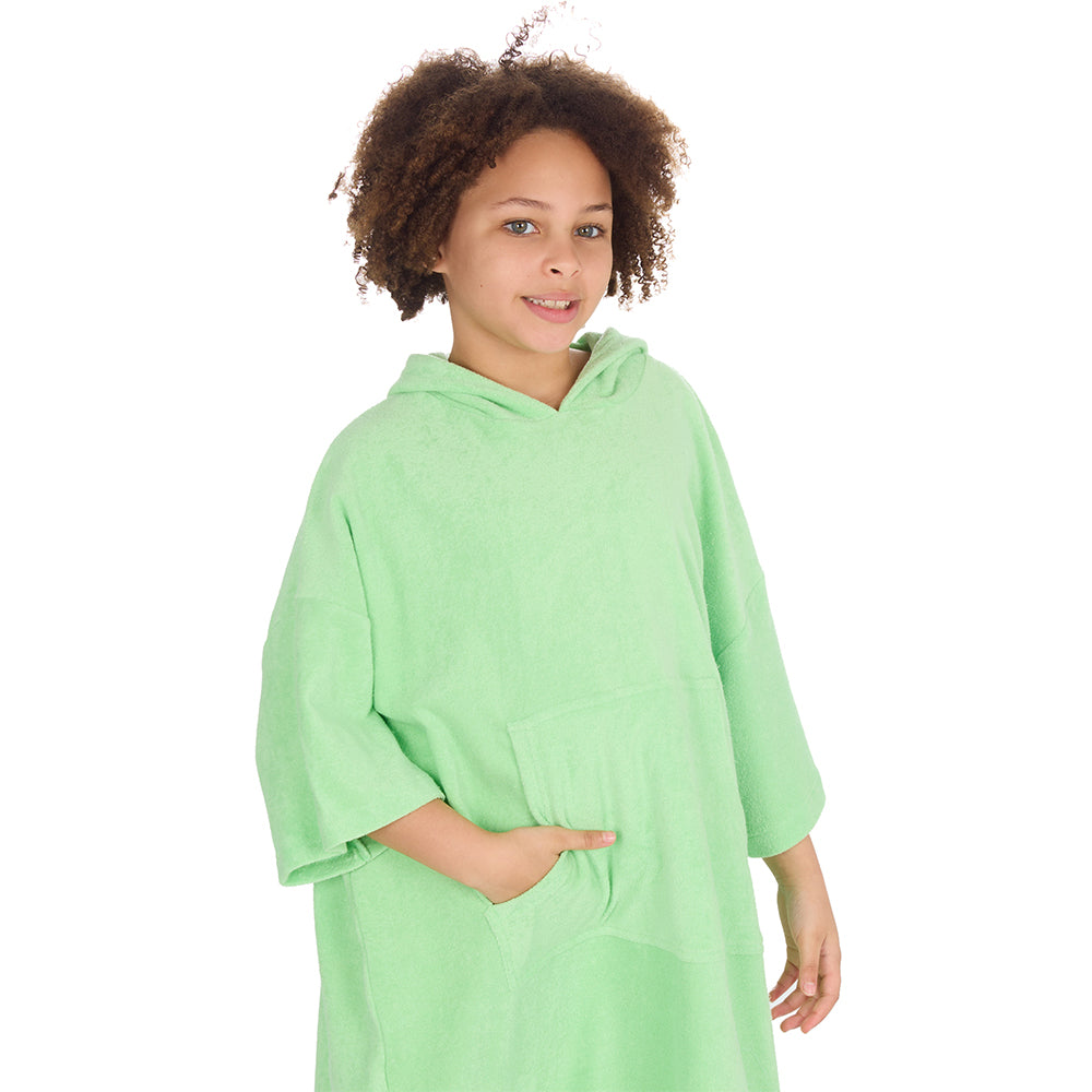 Kids Green Towel Poncho