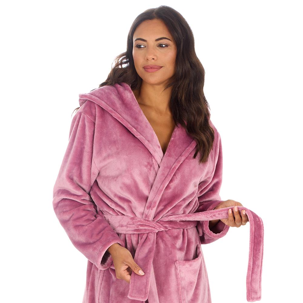 Ladies Shimmer Blush Pink Dressing Gown