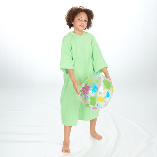 Kids Green Towel Poncho