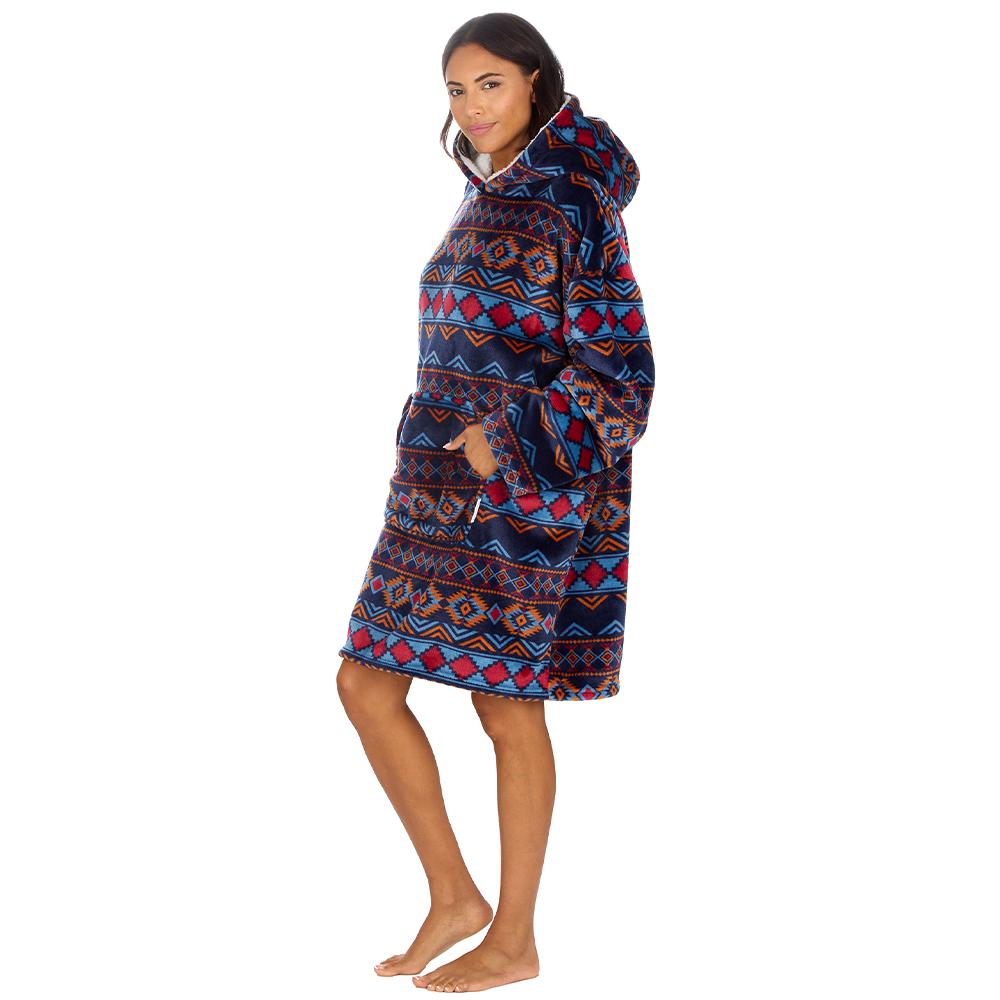 Ladies Aztec Blanket Hoodie