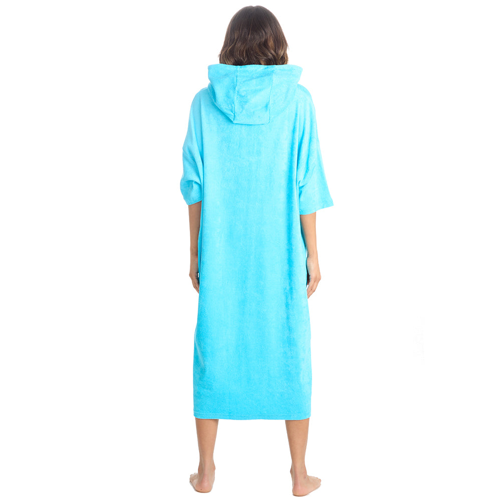 Ladies Aqua Towel Poncho 