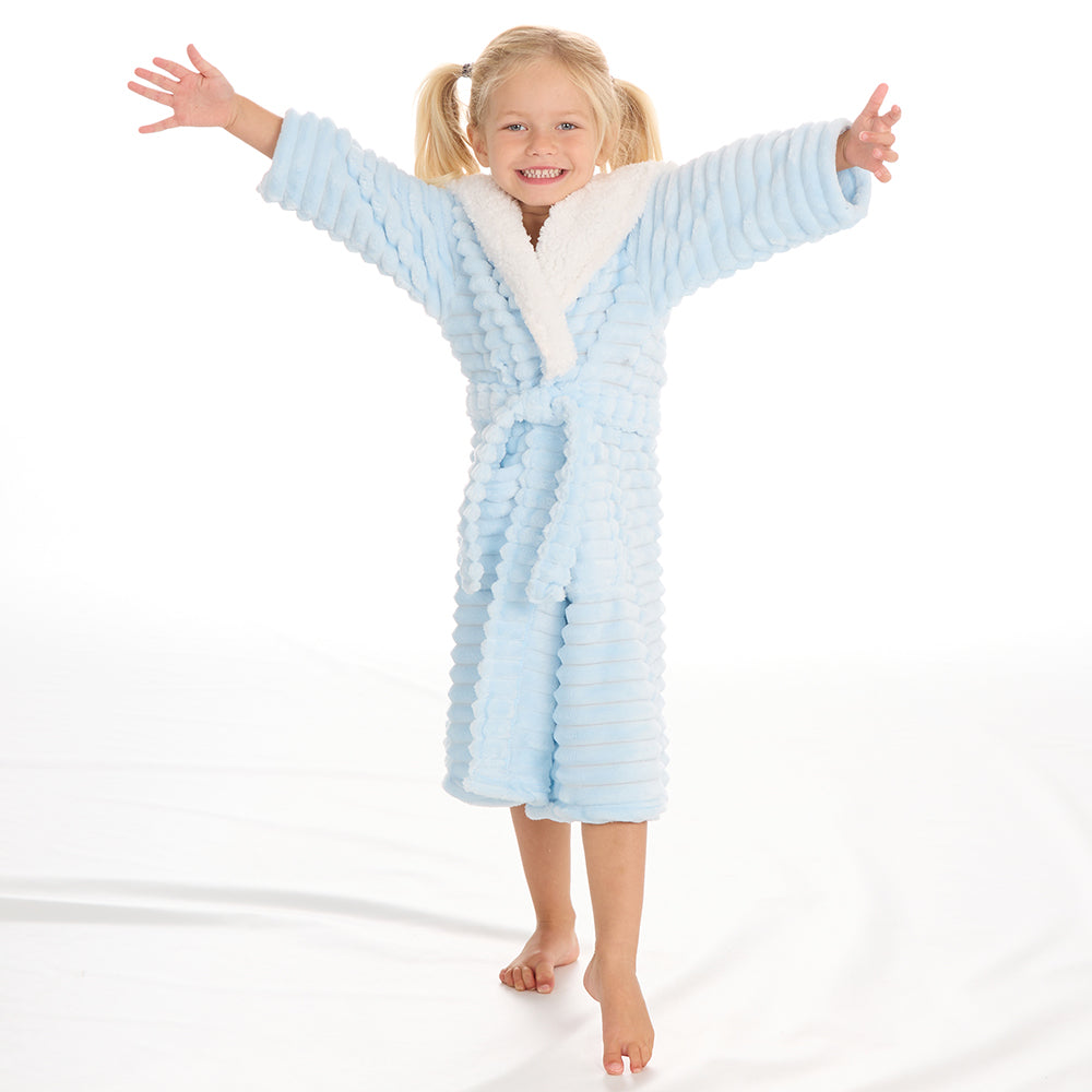 Infant Girls Sky Jacquard Dressing Gown