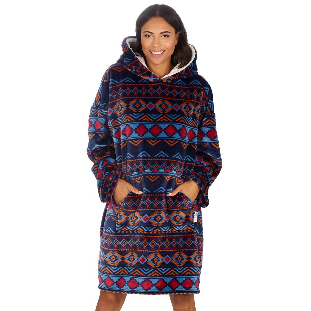 Ladies Aztec Blanket Hoodie