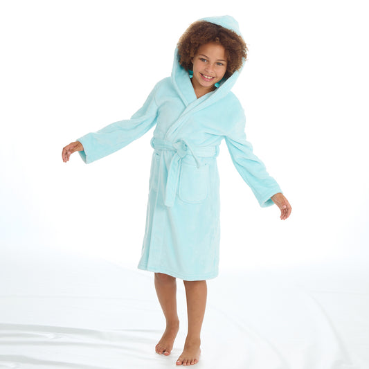 Kids Girls Plain Mint Dressing Gown