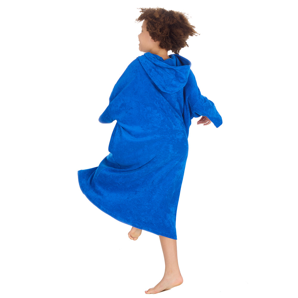 Kids Blue Towel Poncho