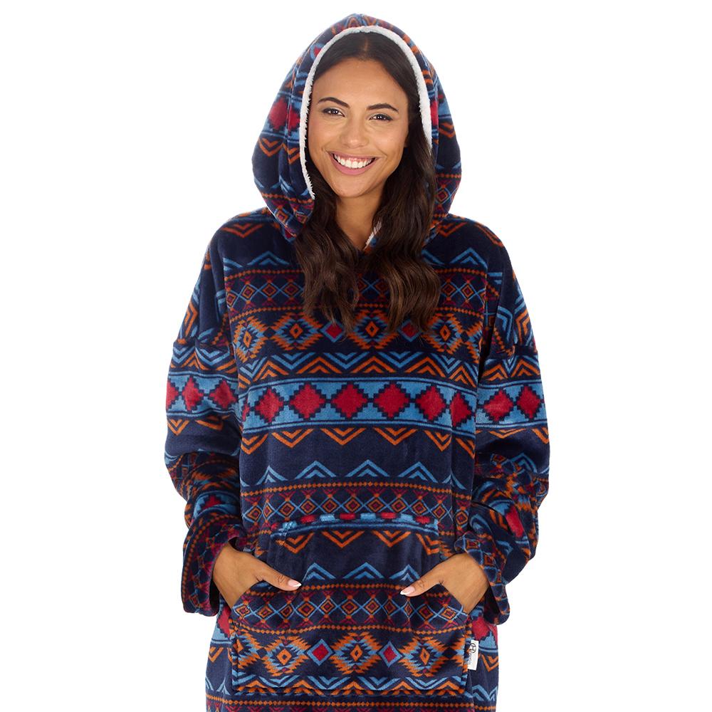 Ladies Aztec Blanket Hoodie