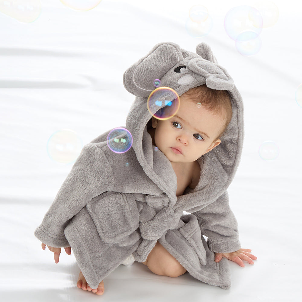 Baby Elephant Fleece Dressing Gown