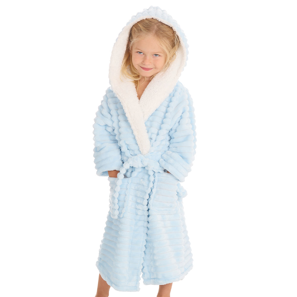 Infant Girls Sky Jacquard Dressing Gown