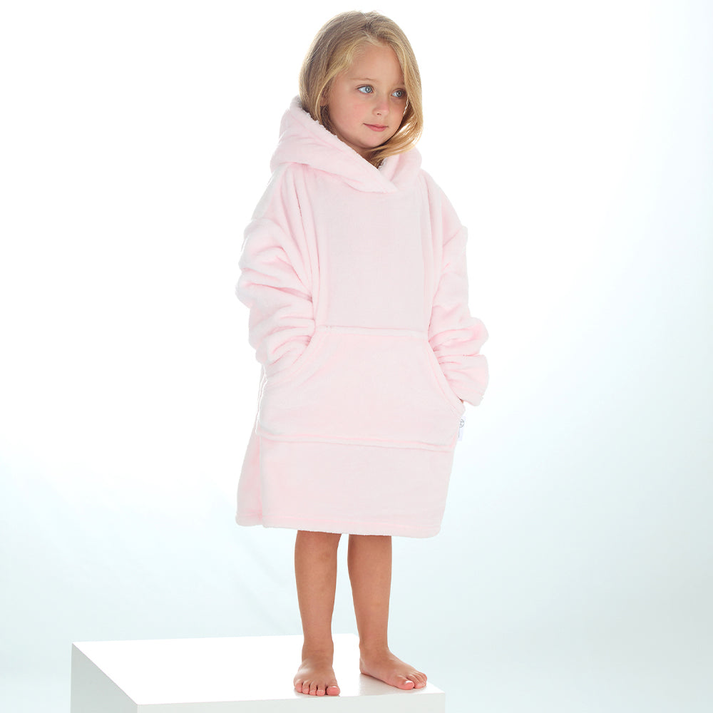 Infant Kids Pink Mini Fleece Blanket Hoodie 