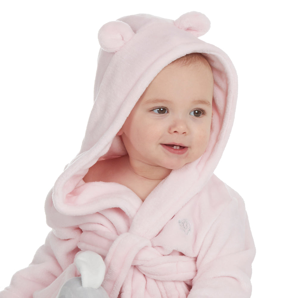 Baby Pink Bear Ears Dressing Gown