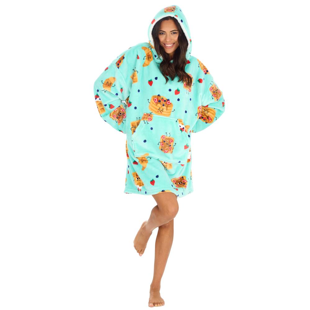 Ladies Brunch Mint Blanket Hoodie