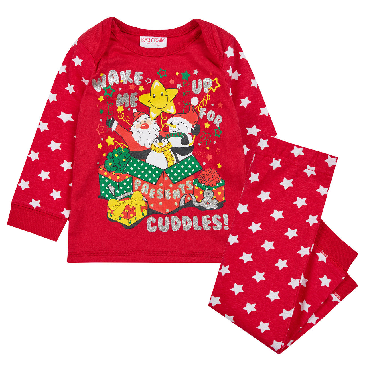 Baby Red Christmas Cotton Pyjama Set