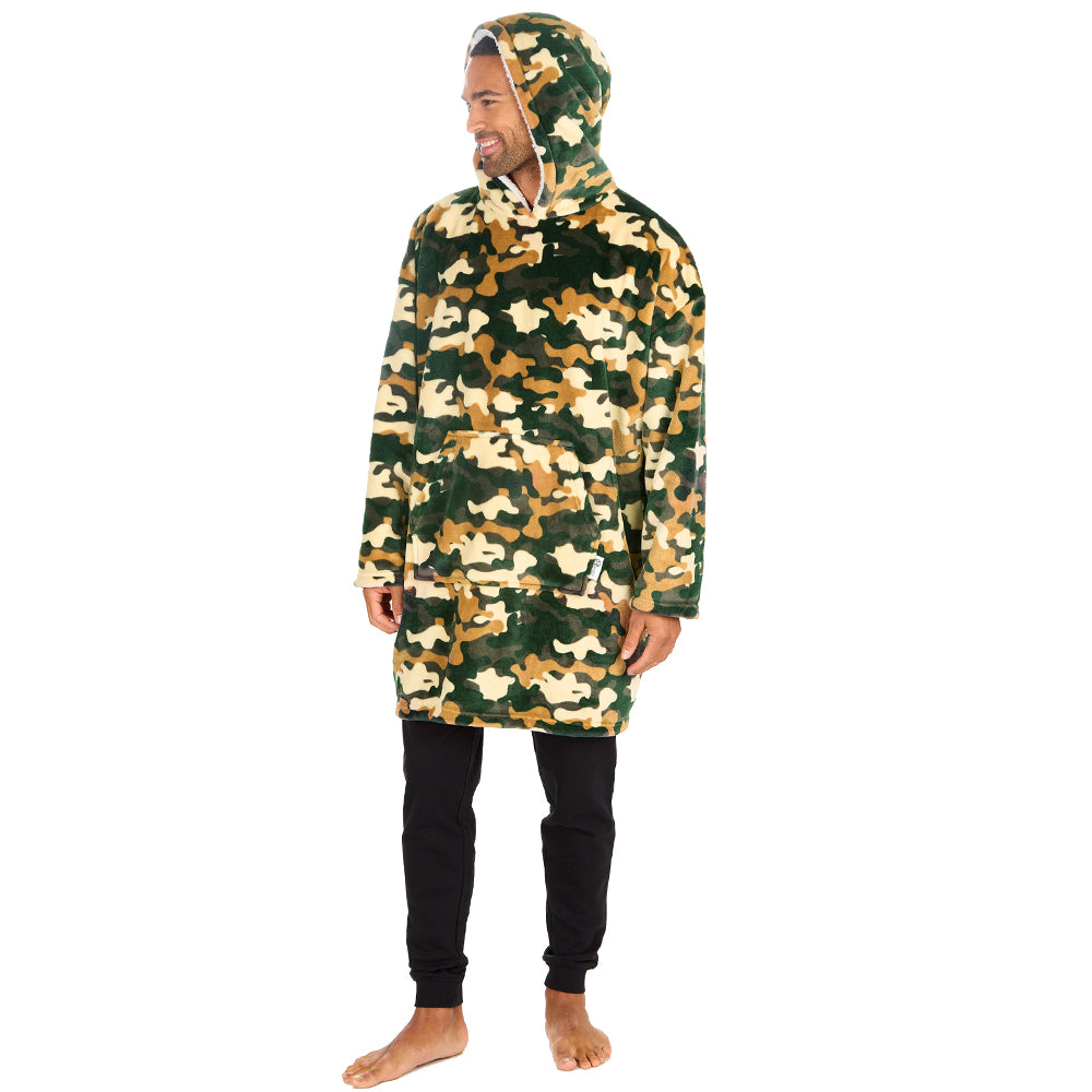 Mens Camouflage Blanket Hoodie