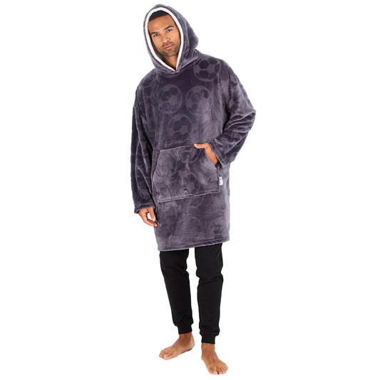 Mens Football Embossed Blanket Hoodie